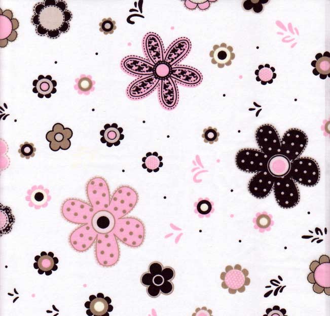 Polka Flower Printed Scrub Top, XS